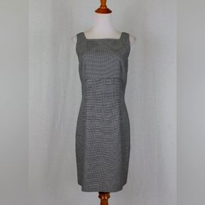 Vintage 90s Y2k Tommy Hilfiger Houndstooth Plaid Sheath Dress SMALL